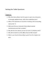 The transforming power of hospitality in business by danny meyer requirements: Chapter 6 Dm Questions 1 Setting The Table Questions Chapter 6 1 Why Does Danny Meyer Look For Spaces To Open New Restaurants In Emerging Course Hero