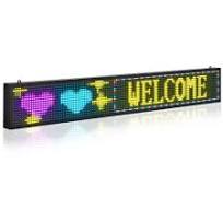 VEVOR Programmable LED Sign, P10 Full Color Flexible Digital Scrolling  Panel, DIY Custom Text Pattern GIF Display Board, Bluetooth APP Control  Message ...