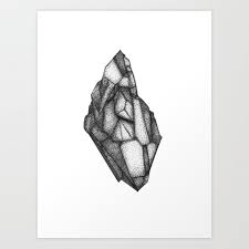 Philosopher S Stone Art Print By The Olive Branch X Small Stone Tattoo Geometric Stone Stone Art