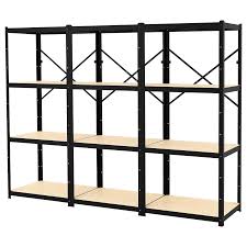 Bror Open Kast Zwart Hout 254x55x190 Cm Ikea Stellingkast Ikea Open Kast