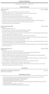 Admin Executive Resume Sample Mintresume
