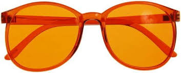 color therapy glasses orange round style redesigned to be sturdy