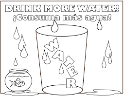 This Drinkmorewater Coloring Page Is A Creative Way To Remind Your Kids The Importance Of Drinkingwater Color Activities Coloring For Kids Activities