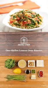 One Skillet Lemon Orzo Risotto With Asparagus And Sweety Drop Peppers Recipe Homechef Recipes Chicken Fettuccine Hello Fresh Recipes
