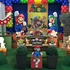 So of course he wanted to have a mario party. Decoracion Fiesta Mario Bros Decoracion Para Fiestas