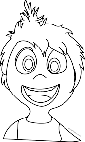 Joy is golden and has the purpose of ensuring the happiness of the five core memory of riley are all happy. Coloring Pages For Kids Inside Out Drawing With Crayons