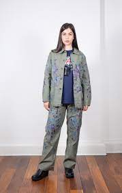 Dn Coverall Back Sateen Paint Olive Needles Epitome