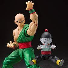 5.51 inches (14cm) made of pvc and abs plastic; Dragon Ball Z S H Figuarts Tien And Chiaotzu Exclusive Set