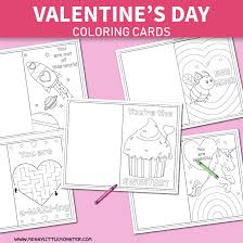 Create and print free printable valentines day cards at home. Printable Coloring Valentines Day Cards Messy Little Monster