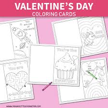 Customize the letters by coloring with markers or pencils. Printable Coloring Valentines Day Cards Messy Little Monster