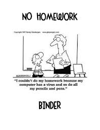 No Homework Binder Cover Pdf School Humor Math Cartoons School Quotes Funny