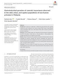 ~ thesis status endorsement form title. Pdf Gastrointestinal Parasites Of Zoonotic Importance Madinah Adrus Academia Edu