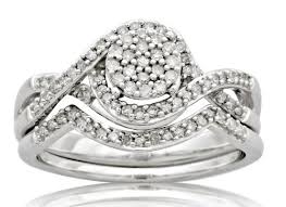 Miabella 1 3 Carat Diamond Sterling Silver Cross Over Bridal Set Walmart Com In 2020 Silver Bridal Earrings Silver Earrings Wedding Diamond Bridal Sets