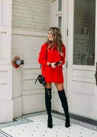 30 Ideas Dress Red Outfit Casual Winter Red Dress Outfit Little Red Dress Daily Dress Me