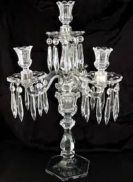 Crystal candelabras & candle holders are gorgeous! Elegant 20 Tall Antique 4 Light Crystal Candelabra Icicle Prisms Crystal Candelabra Candelabra Antique Glass