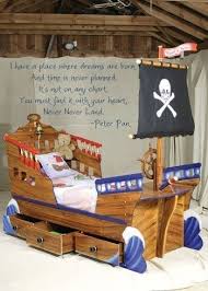 Peter Pan I Have A Place Where Dreams Are Born Never Never Land Vinyl Decal Wall Art Pirate Ship Bed Toddler Boys Room Pirate Bedding