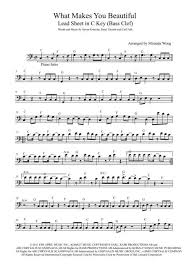 What Makes You Beautiful Lead Sheet In C Key Bass Clef By One Direction Digital Sheet Music For Lead Sheet Sheet Music Single Download Print H0 309659 221034 Sheet Music Plus