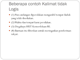 Semoga materi dan contoh soal yang admin bagikan ini bermanfaat buat anak didik, khususnya yang akan mengikuti ujian nasional tahun ini. Kalimat Efektif Ppt Download