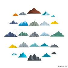 Mountain Icons Set Flat Illustration Of 25 Mountain Vector Icons Isolated On White Background Flat Illustration Illustration Icon Illustration