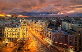 We hope you enjoy our growing collection of hd images to use as a background or home screen for your. Wallpaper The City Lights The Evening Europe Spain The View From The Top Europe Spain Madrid Madrid Images For Desktop Section Gorod Download