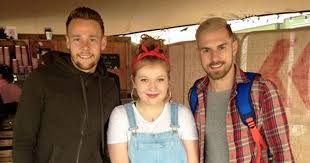 They have a son named sonny. Reading Festival Aaron Ramsey And Chris Gunter Spotted Berkshire Live