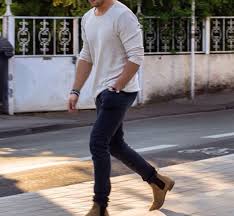 The chelsea boot (also known as beatle boot) was initially sold to both men and women as a walking shoe. Pin By Shockinq On Fashion For Babe Boots Outfit Men Chelsea Boots Outfit Mens Outfits
