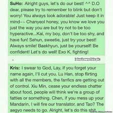 Quotes Disrespect Don T Bite The Hand That Feeds You Base On The Situation I Would Lead A Little Like Both More Like Kris I M Just Saying Exo Exo Memes Exo Ot12