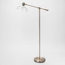 Crosby Glass Shade Floor Lamp Brass Threshold Brass Floor Lamp Floor Lamp Silver Floor Lamp