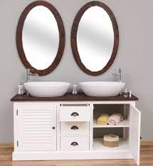 These are perfect for adding a handy surface to. Casa Padrino Country Style Bathroom Set White Dark Brown 1 Double Washstand 2 Wall Mirrors Solid Wood Bathroom Furniture In Country Style