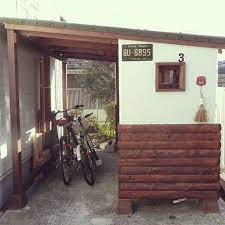 部屋全体 雑貨 diy ガレージ ハンドメイド などのインテリア実例 2016 02 22 19 23 21 roomclip ルームクリップ 自転車置き場 インテリア 小屋diy
