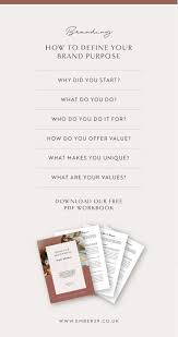 How To Define Your Brand Purpose And Why You Need To Ember 29 Design Studio Branding Checklist Brand Purpose Branding Your Business