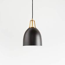 Install these fixtures in a row over bar and counter areas. Maddox Black Bell Pendant Small With Brass Socket Reviews Crate And Barrel