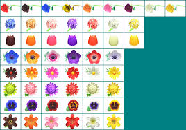 Your town will have many trees growing when you first arrive. Nintendo Switch Animal Crossing New Horizons Flower Icons The Spriters Resource Animal Crossing Animal Crossing Game New Animal Crossing