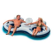 intex river run ii 2 person water tube w cooler and connectors 3 pack 58837ep walmart com pool float intex pool floats