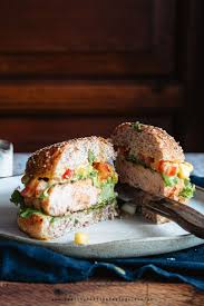 Grilled Salmon Burgers With Mango Tomato Healthy Recipe Salmon Burgers Grilled Salmon Healthy Burger Recipes