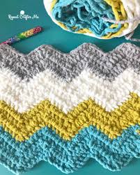 With bernat blanket yarn and our free crochet pattern, it doesn't take long to complete this simple and easy crochet blanket. Bernat Blanket Stripes Crochet Chevron Blanket Repeat Crafter Me
