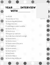 Year End Or Birthday Interview Questions For Kids To Answer Birthday Interview Birthday Interview Questions Kids