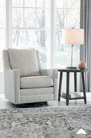 Kambria Frost Swivel Glider Accent Chair By Ashley Furniture Crisp And Cool But Not Without Its Own Curves This Accent Chai Swivel Glider Accent Chairs Home