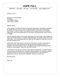 Customer Service Cover Letter