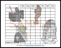 Free Star Wars Chore Charts With Incentive Bucks