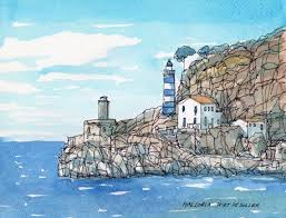 Mallorca Port De Soller Original Watercolour Etsy Original Watercolors Mallorca Pen And Watercolor