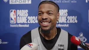 Dennis Smith Jr. prior to playing in Paris
