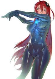 shiraishiku, elizabeth rose bloodflame, smol erb, hololive, hololive  english, commentary, english commentary, highres, 1girl, ahoge, alternate  costume, blue bodysuit, blue fire, bodysuit, bow, breasts, covered navel,  double-parted bangs, fire, hair between ...