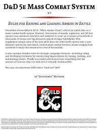 The order of combat a typical combat encounter is a clash between two sides, a flurry of weapon swings, feints, parries, footwork, and spellcasting. D D 5e Mass Combat System Dungeon Masters Guild Dungeon Masters Guild