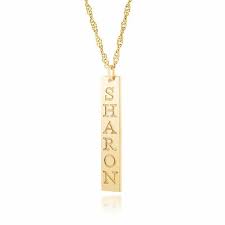 Personalised Vertical Necklace Vertical Bar Necklace Bar Etsy Vertical Bar Necklace Vertical Necklace Monogram Necklace