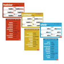 amazon com all the spanish verb charts set of 18