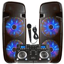 Light Up The House Dj System Lighted Powered Dual 15 Dj Speakers 6000 Watts Bluetooth Mp3 Usb Sd Fm Radio Or Plug In Your Laptop Or Iphone