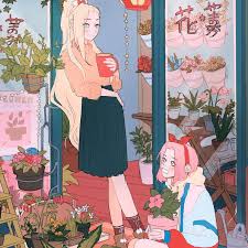 Ino And Sakura Naruto Girls Sasusaku Anime Naruto