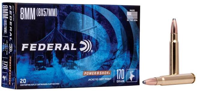 Buy Power-Shok Rifle 8mm Mauser Ammo | 170 Grain, 2250 FPS | Federal