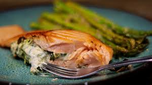 Salmon fillets are stuffed with a creamy such a great recipe! Keto Stuffed Salmon Recipe Keto Daily